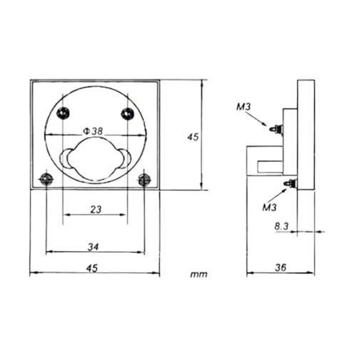 Milliampèremètre 100mA CC ampèremètre analogique 91C4 de 45mm