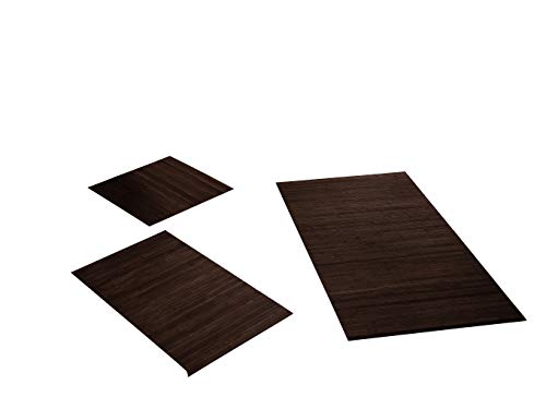 Rutschfeste Badematte aus Bambus von DE-COmmerce I Fussmatte Badteppich Bambusmatte Duschmatte Badezimmermatte Bamboo Badematte Cover