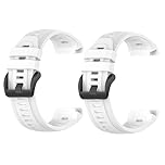 2Pack Watch Bands Compatible with Garmin Approach S70 47MM Golf GPS Watch Strap Soft Silicone Replacement Wristband Sport Band for Women Men