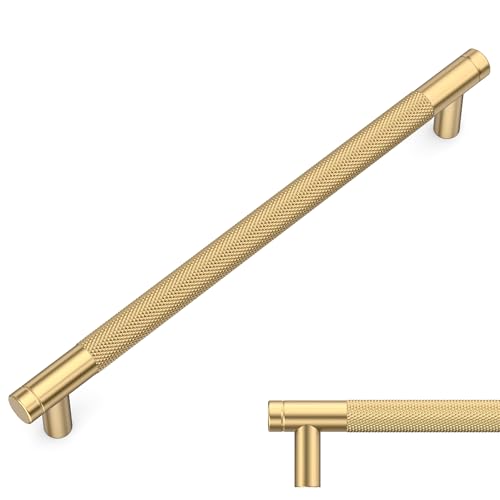 Amerdeco 10 Pack Champagne Bronze Cabinet Pulls 7.5 Inch(192mm) Hole Center Drawer Pulls Cabinet Hardware Kitchen Cabinet Handles for Bathroom AM003