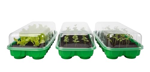 Lot de 3 mini serres d'intérieur – Idéal pour la culture des plantes, les pots de semences et les boîtes de culture. Créez un climat optimal pour les germes, les herbes, les légumes, les tomates et