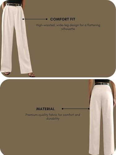 Image of GRECIILOOKS Trousers for Woman | Womens High Rise High Waist Flared Korean Style | Formal Pant for Women Office Wear| Track Pants for Womans Elegant for College & Events (Available in Plus Size)