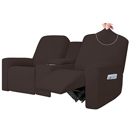 Image of Easy-Going 1 Piece Reclining Loveseat with Middle Console Slipcover