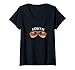 Damen Furth Germany Vintage Flag Sunglasses T-Shirt mit V-Ausschnitt