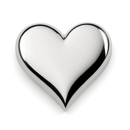Broche de plata con forma de corazón para mujer, metal 3D, regalo original para el día de la madre, pin francés, accesorio de moda para el día de San Valentín, joyería de corazón para chaqueta o bolso