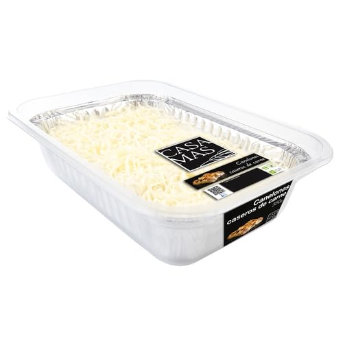 Pack 3 unidades Canelones caseros de carne, listos para calentar y comer CASA MAS 3x350 g. (Producto...