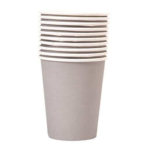 Vasos de papel desechables de 9 onzas, biodegradables, compostables, multicolor, para fiestas, eventos, manualidades, vacaciones, bodas, actividades de cumpleaños, paquete de 10