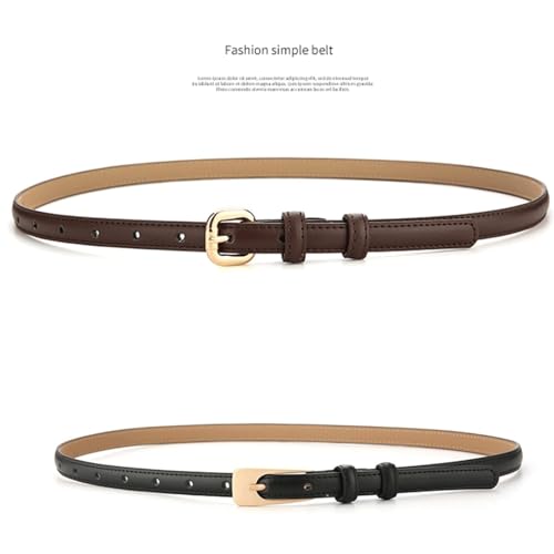 Skinny Belts, Women's Belts Genuine Leather Alloy Buckle Fashion Versatile Dress Pants Waist Belt3