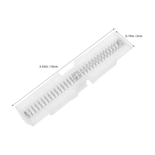 Kit de herrajes para clóset KICHOUSE 2 piezas con riel deslizante de primavera para puerta plegable, guías de ABS para puertas de armario miniatura 4