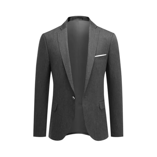 Men's Four Seasons Solid Color Slim Stretch Suit Jacket Casual Business Wedding Party Blazer