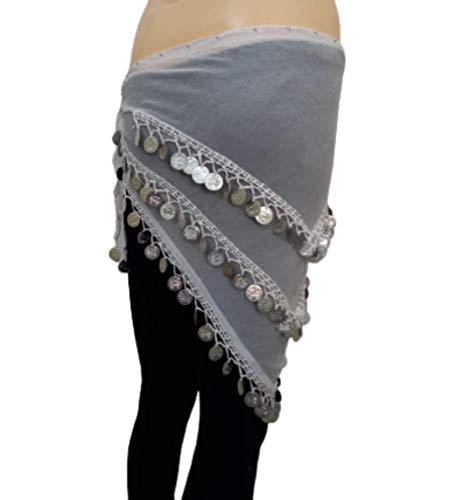 KVR Valentine's Day Belly dance ancient Arabian belt hip wrap coin georgette women fancy designer scarf4