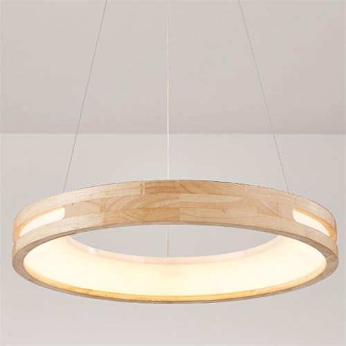 Luminaires suspendus pour placard et plafonnier haut en bois rond LED
