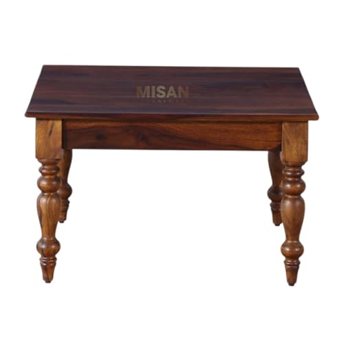 Image of MISAN Solid Sheesham Wood Coffee Table - Elegant Center Table with Two Spacious Drawers | Sturdy & Stylish Wooden Furniture for Home & Living Room (I - Hony)