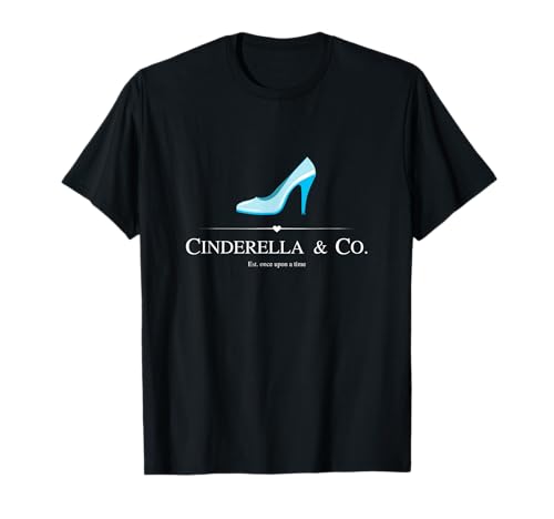 The Magical Merch Company Cinderella & Co. Princess Fashion Fairytale Kingdom Magical Black T-Shirt for Girls & Women, Short Sleeve, Size Small