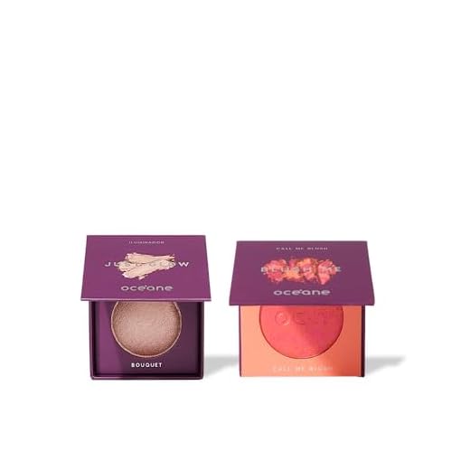 Kit Blush Laranja Call Me + Just Glow Iluminador Bouquet Rosa Océane Purple (2 Produtos)