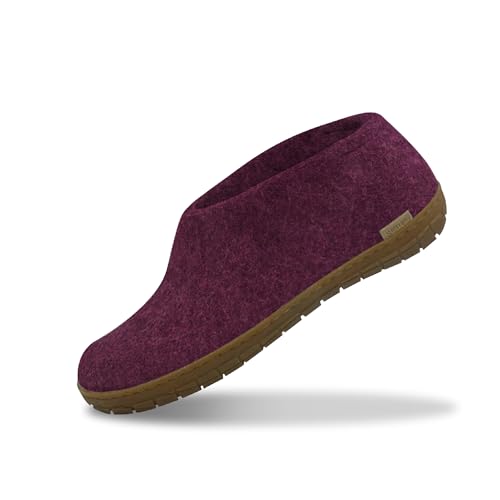 Image of Glerups 100% quality wool mix Shoe Slipper with rubber sole - Unisex