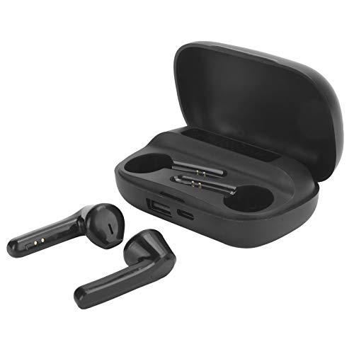 K12 Bluetooth-oortelefoon - Draadloze Bluetooth-koptelefoon Headset LED-display-oordopjes met oplaaddoos, zwart - Image 5