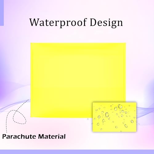 Image of Kuber Industries (Pack of 4) Waterproof Clothes Organizer | Parachute Travel Storage Bag | Saree & Dress Organizer For Wardrobe | Yellow