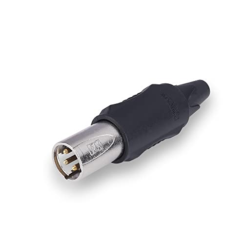 Image of MX 3 Pin XLR connector Microphone Connector pin Pure Copper Nickel Plated Pins1 for High Conductivity microphone cable connector PERENT (3 PIN 2 IN ONE, Pack of 1, MALE /FEMALE)