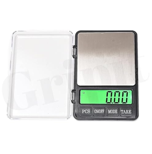 Image of Digital Pocket Weighing Scale - Precise Jewellery Weight Machine Small, Gripit Portable Gold Weighing Machine for Accurate Measurements with Digital Display, Ideal for Gems, Herbs & More (Black).