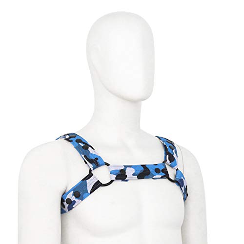 Men's PU Leather Shoulder Support Chest Harness Adjustable Buckles Accerssory3