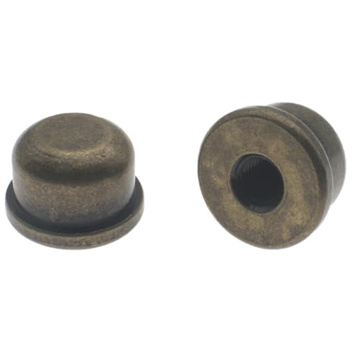 Image of 2 Pcs Solid Lamp Finials Caps 1 /4-27 Lamp Finial Knob Lamp Accessories Tapped of Tops for Lamp Shade Holder Harp (Bronze)