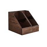 CFGH6FDF Home Vintage Wooden Combination Bookshelf Tabletop Multipurpose File Rack Freestanding Book Shelf