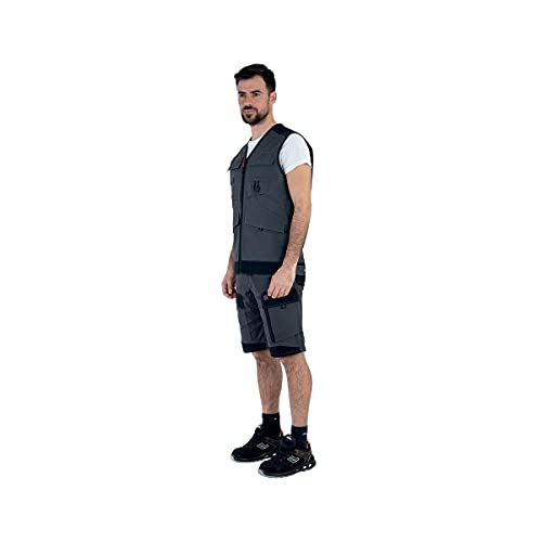 Chaleco Lafont Trowel charcoal negro resistente para vestuario laboral y construcción 2