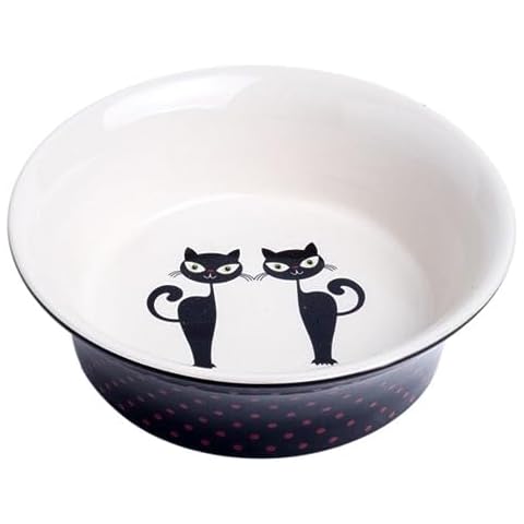 Petface Silhouette Cats Ceramic Cat Bowl Cover