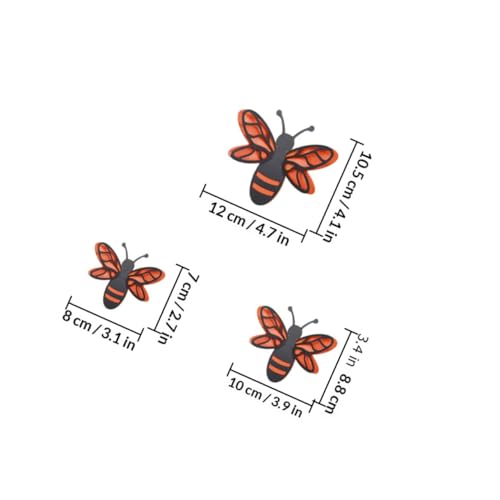 Set de 12 vinilos decorativos 3D de abejas Mobestech miniatura 2
