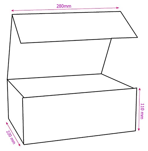 Navy Blue Magnetic Gift Box Rigid Box with Magnetic Clossure Perfect for Birthdays Easter Wedding Valentines Day and Office Parties (28cm x 22cm x 11cm) - Image 2