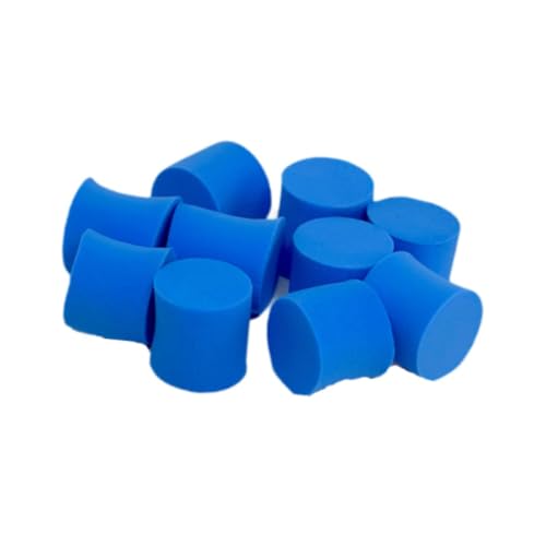 10個入り ANTファーム試験管 スポンジプラグ アクセサリー ウォーターブロックチューブ 給水器 直径18 mm, 青