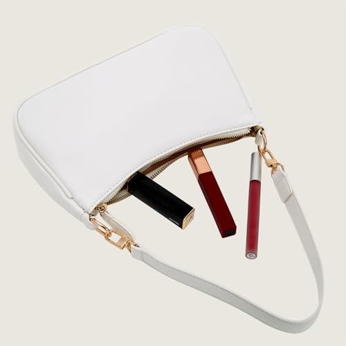 Shoulder Bag for Women Small Purse Classic Clutch Crossbody HandBags Purses with Zipper Closure with 2 Removable Straps3