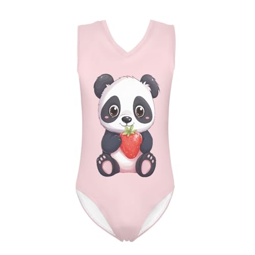 Image of Girls Cartoon Pattern One-Piece Swimsuits Sport Racer Swimwear Beach Bathing Suit, Size 5-14