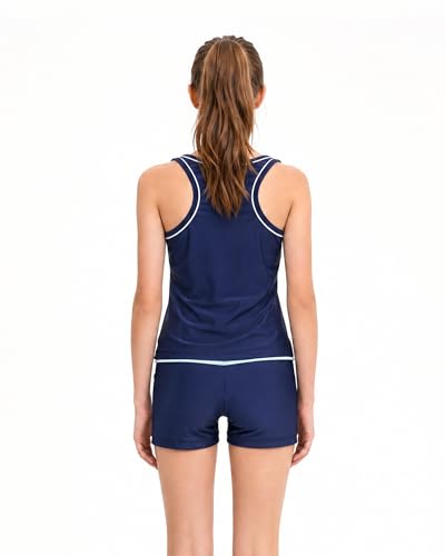 Image of Little Girls' Summer Swimwear Two Piece Boyshort Tankini Kids Swimsuit
