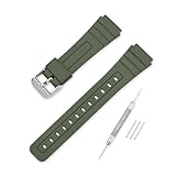 FEFHFKZCZZ Correa Compatible con For Casio, Hebilla De Acero Inoxidable, Reloj 18 Mm(Army Green)