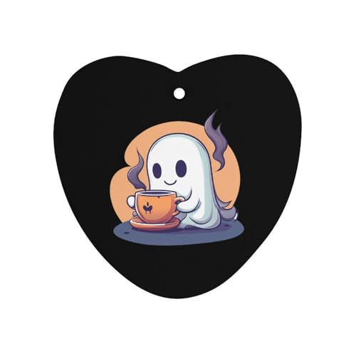 Halloween Ghost Coffee Car Air Freshener Hanging Aromatherapy Tablets for Car Accessories Love form