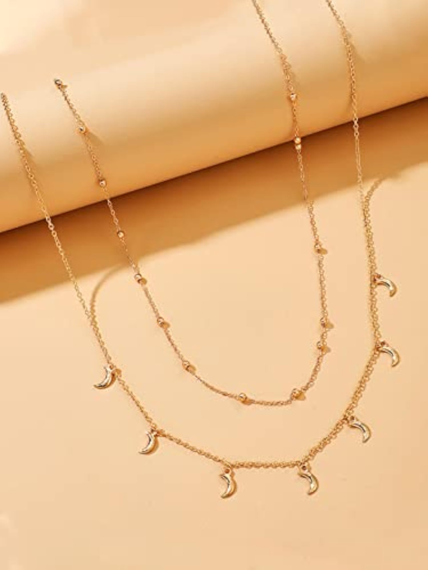 Multilayered Moon Charm Belly Chain Waist Chain