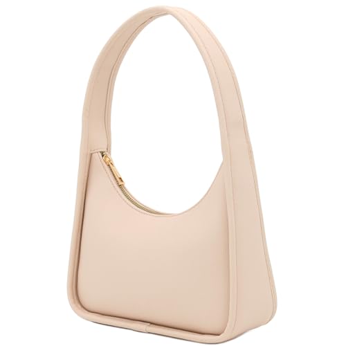 Image of Small Minimalist Shoulder Bag for Women, Faux Leather Underarm Purse, Chic Top Handle Handbag for Everyday
