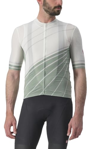 CASTELLI 4523014-065 Speed Strada Jersey Men's T-Shirt Ivory/Defender Green L