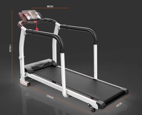 Image of 2 in 1 Folding Treadmill, Walking Treadmill with Handrail,Home Recovery Fitness Exercise Machine for Senior with Heart Rate Monitoring