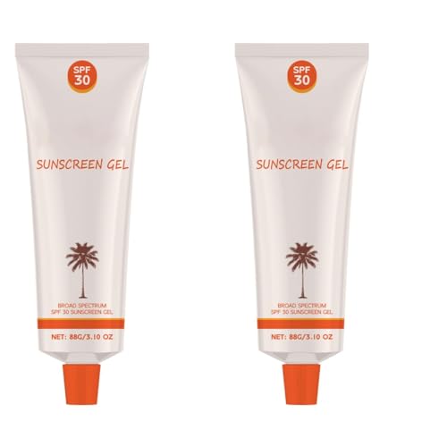 Protector solar en gel autobronceador de naranja FPS 30, de acción rápida, no graso, excelente protección solar, acelerador del bronceado de rápida absorción, crea un brillo bronceado