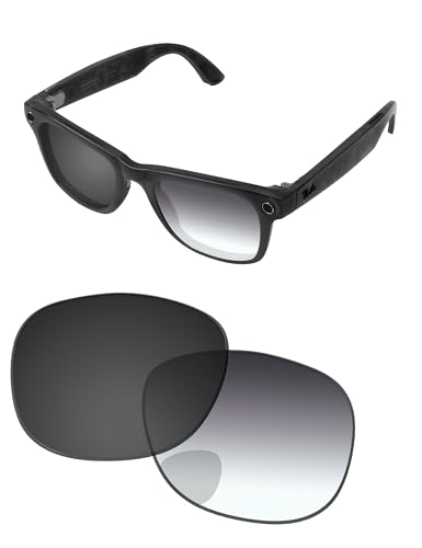 Image of Replacement Lenses for Ray-Ban Meta Wayfarer RW4008 & RW4012 53mm AI Glasses - Photochromic, Anti Blue Light Lens