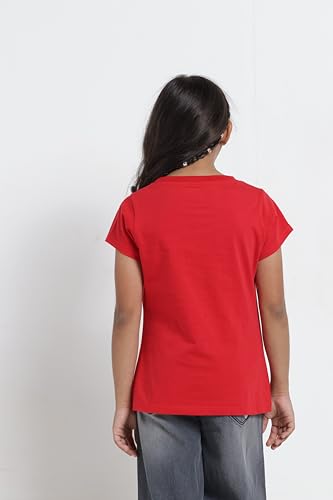 Image of Under Fourteen Only Girls Cotton Tops Collection - Round Neck, Crop Top, Full & Half Sleeve, Drop Shoulder, Ruffle Sleeve, Graphic Printed, Embroidered & Slub Knit Styles