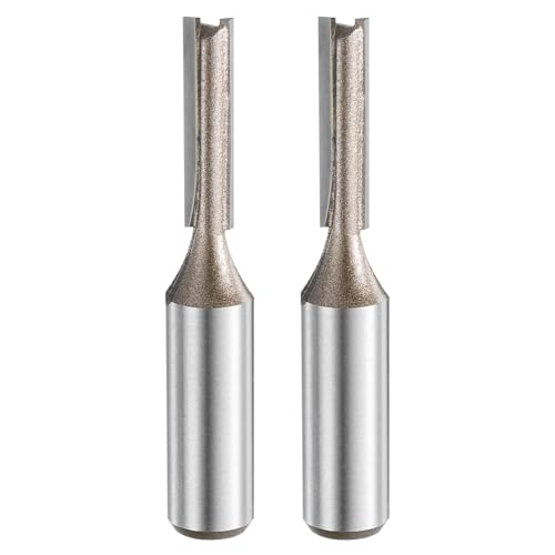 HARFINGTON 2pcs Straight Router Bit 1/2 Inch Shank 9/32