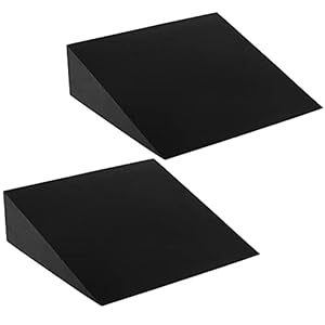 DEAYOU 2 Pack Yoga Foam Wedge, 13″ EVA Foam Wedge Block for Exercise, Back Support, Footrest Cushion (Black)