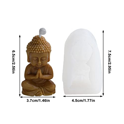 3D Silicone Candle Mold, Buddha Sculpture Casting Mold Handmade Resin Mould Aroma Wax Making Mold For Candle Diy Crafts Soap Beeswax #TOP1