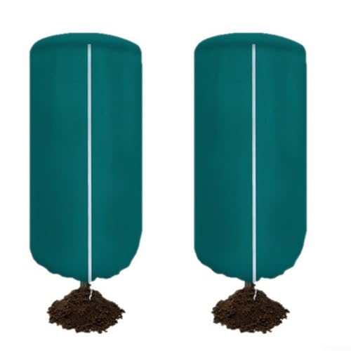 SMZhomeone 2 fundas anticongelantes para plantas con cierre de cremallera, tela no tejida de protección contra el frío para protección contra heladas de invierno (120 x 180 cm)