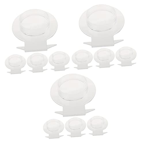 Operitacx 12 Pcs Rond Acrylique Affichage pour Seul Organisateur Support De Jadeware Coiffe Coiffe De Table Stockage D'Affichage Transparent Montrant Bracelet Maison Porte-Chaîne De Bureau