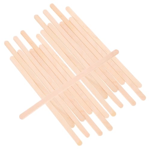 JECOMPRIS 500pcs Wooden Stirrers Hot Dog Sticks Disposable Beverage Mixers Paper Wrapped Natural Wood for Home Restaurant